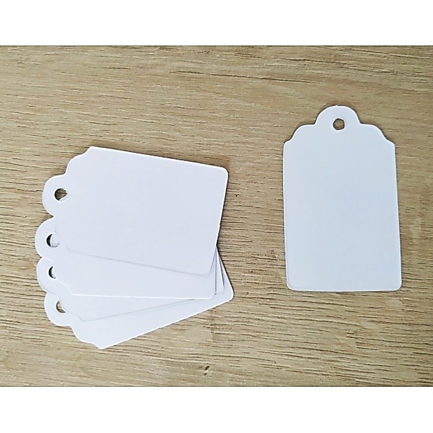 50 TAGs em papel Offset branco - LISA