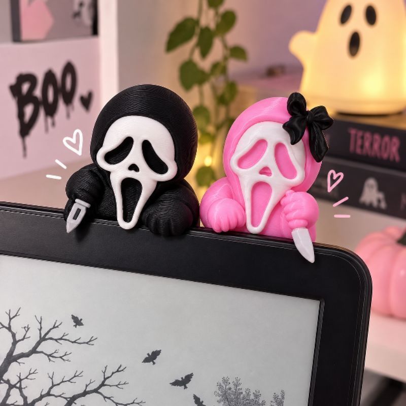 Bonequinho Ghostface para Kindle ou Celular | Acessório Geek | Decoração 3D