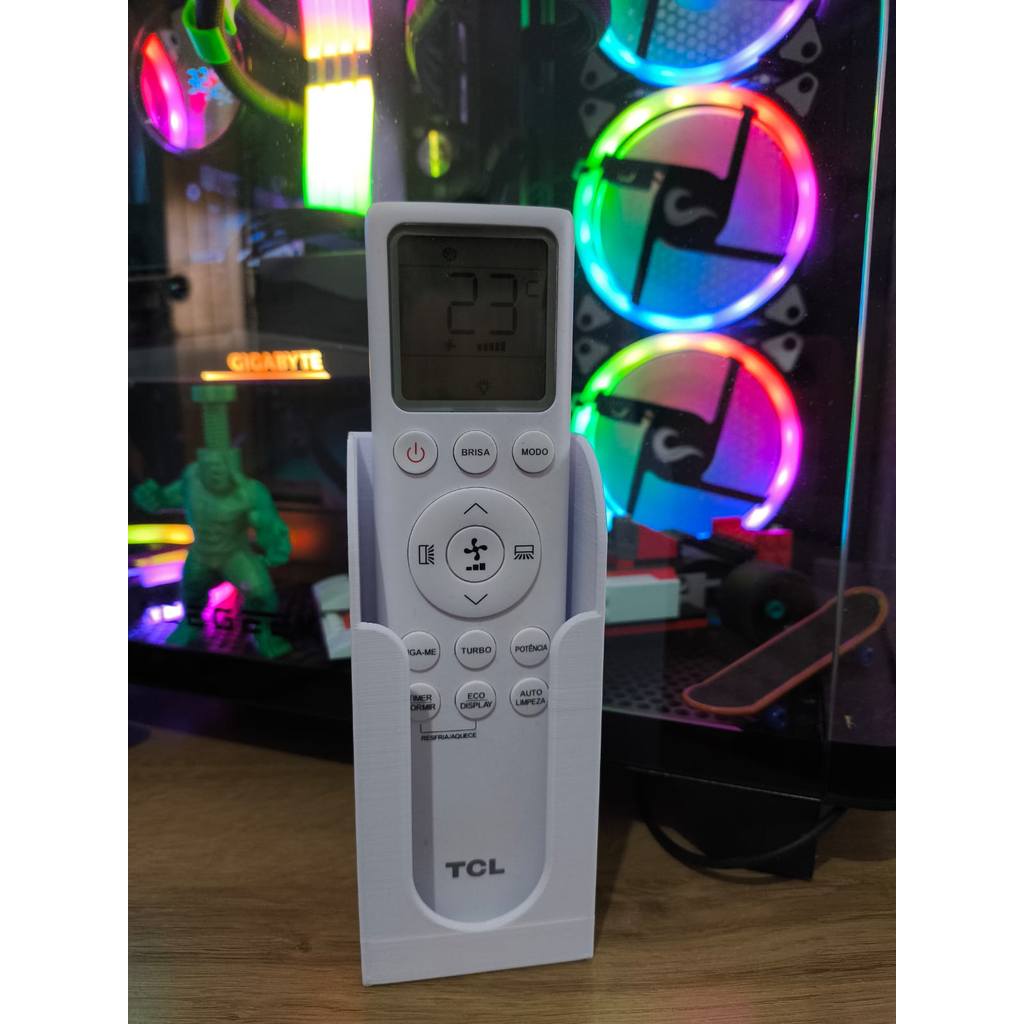 Suporte De Parede Para Controle Remoto TV Ar-Condicionado Universal Impressão 3D .
