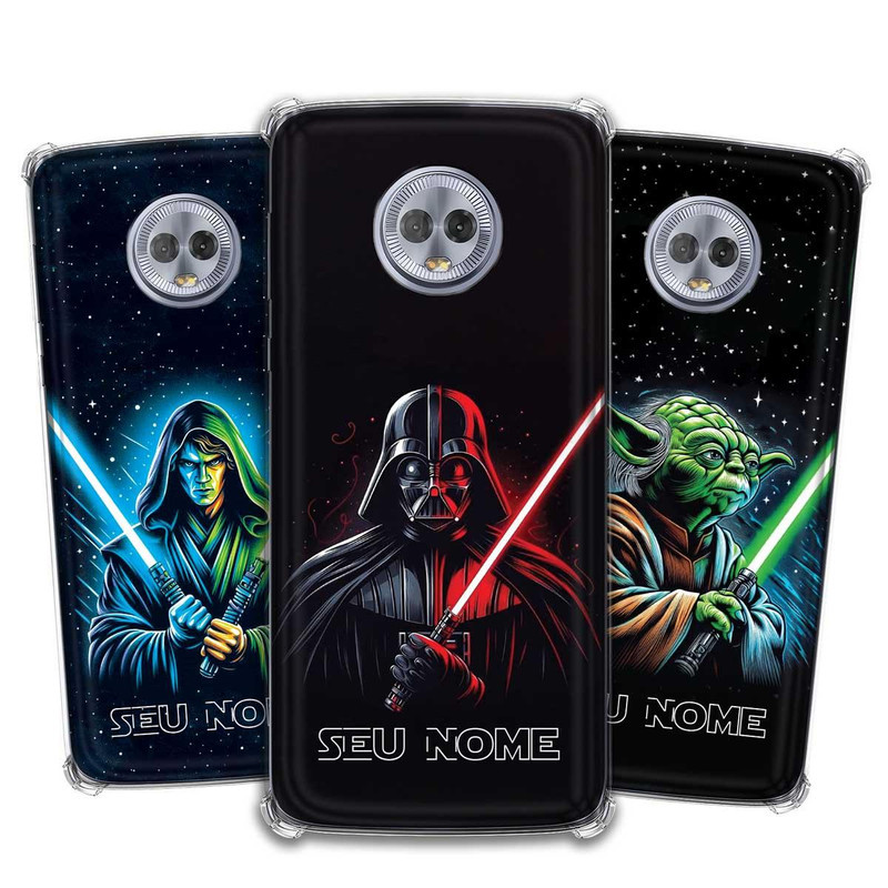 Capa Capinha - Motorola Moto G6 Plus - Star Wars Personalizada com Nome