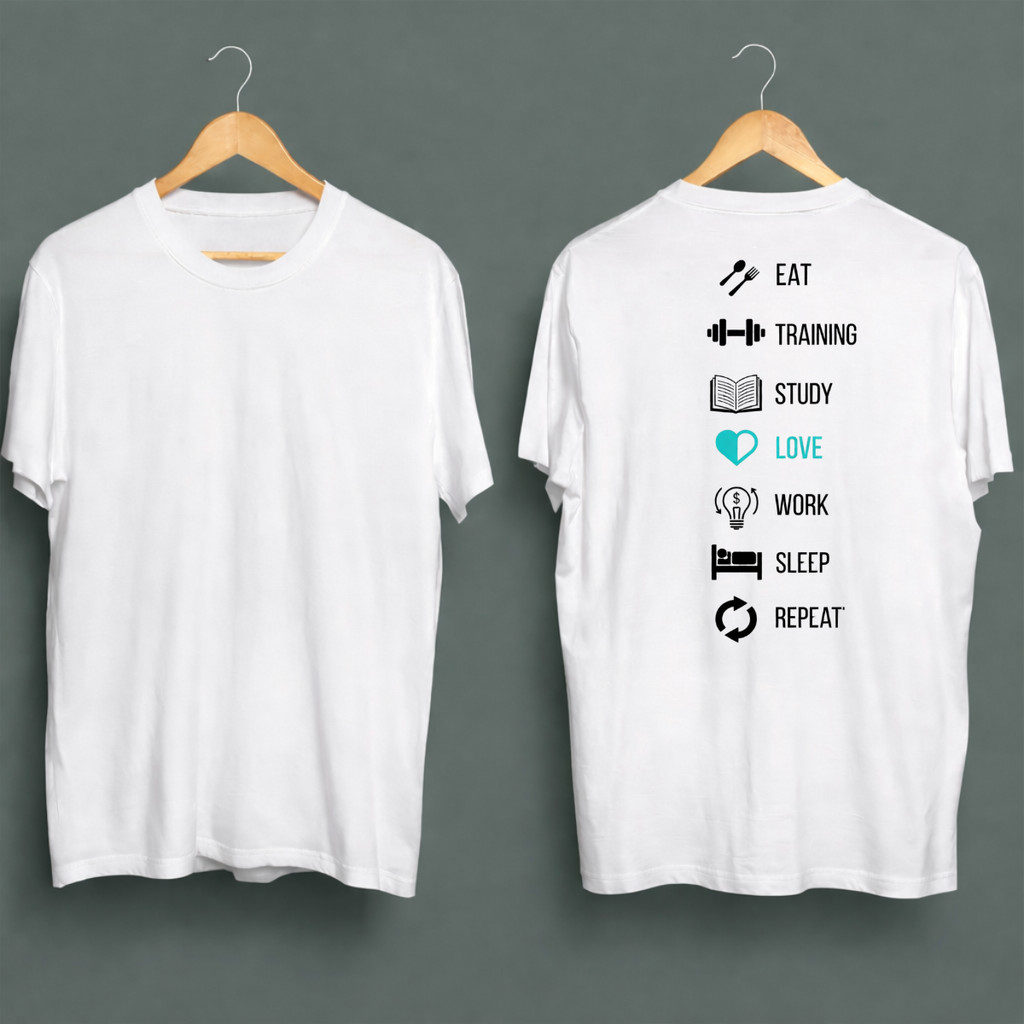 camiseta estampada ciclo academia gym algodao confortavel casual estilo 100% algodao