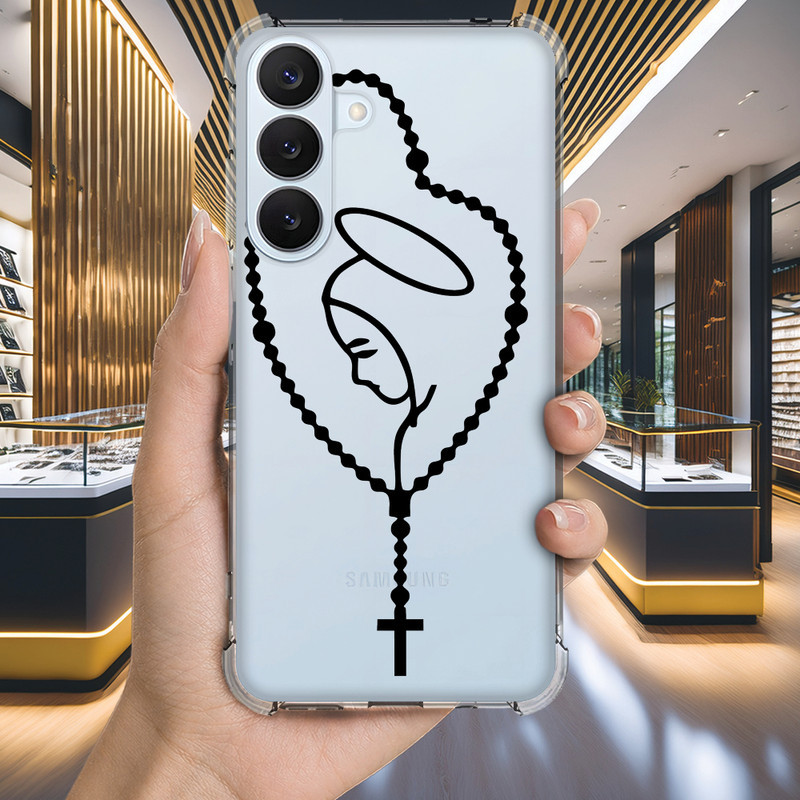 Capa Capinha GALAXY A32 A31 A30 A25 A04E A04 A03 CORE A02 A01 Anti-impacto Personalizada fé NOSSA SENHORA (0012)