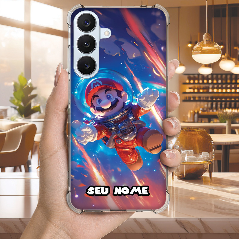 Capa Capinha GALAXY A20 A16 A15 A14 A13 A12 Anti-impacto Personalizada gamer MARIO nome (3469)