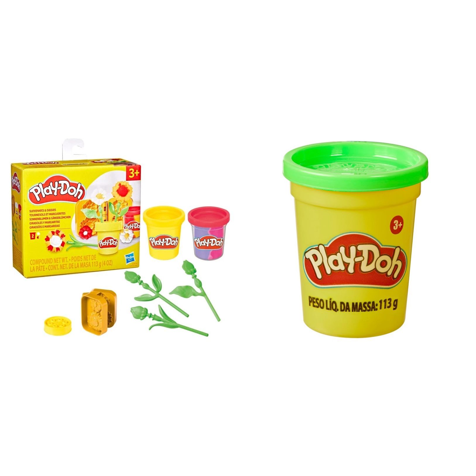 Kit Massinha Play Doh Girassol e Margarida + Pote Individual Sortido - Hasbro