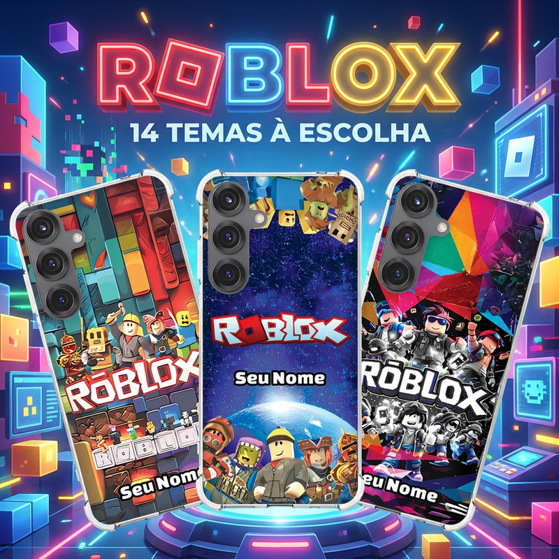 Capa Capinha GALAXY A51 A50 A36 A35 A34 A33 A32 A31 A30 A26 A25 A24 Anti-impacto Personalizada tema ROBLOX diversão kids
