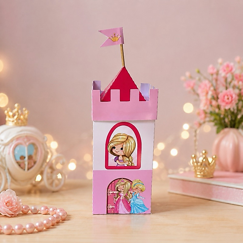 Caixa Castelo Princesas Cute Lembrancinha Festa Infantil Personalizada Decoração Aniversário