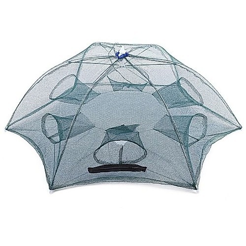 Armadilha Covo Guarda-chuva 6 entradas 90cm aberto Pesca Lambari, Camarão