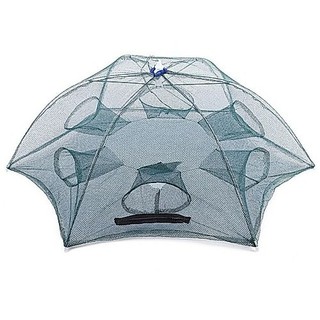 Armadilha Covo Guarda-chuva 6 entradas 90cm aberto Pesca Lambari, Camarão