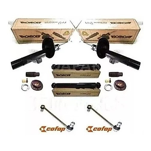 04 Amortecedores + Kit´s + Bieleta Cofap Peugeot 206/207