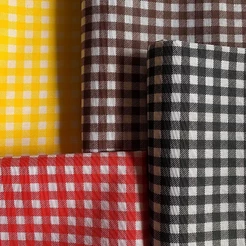 kit 2 tecidos de 1m x 2,20 largura Estampado Percal Xadrez Médio