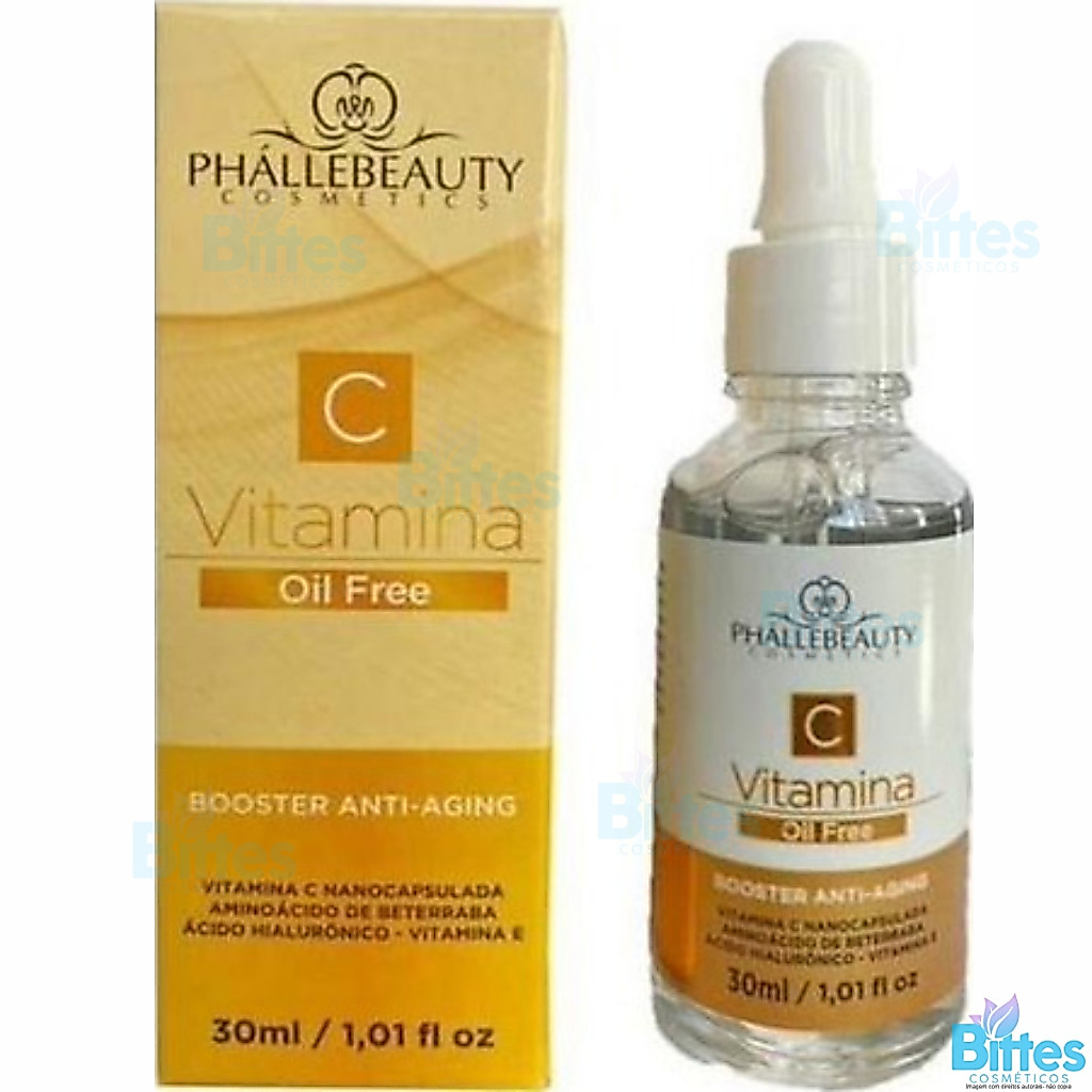 VITAMINA C PHÁLLEBEAUTY COSMÉTICOS SÉRUM FACIAL HIDRATAÇÃO OIL FREE