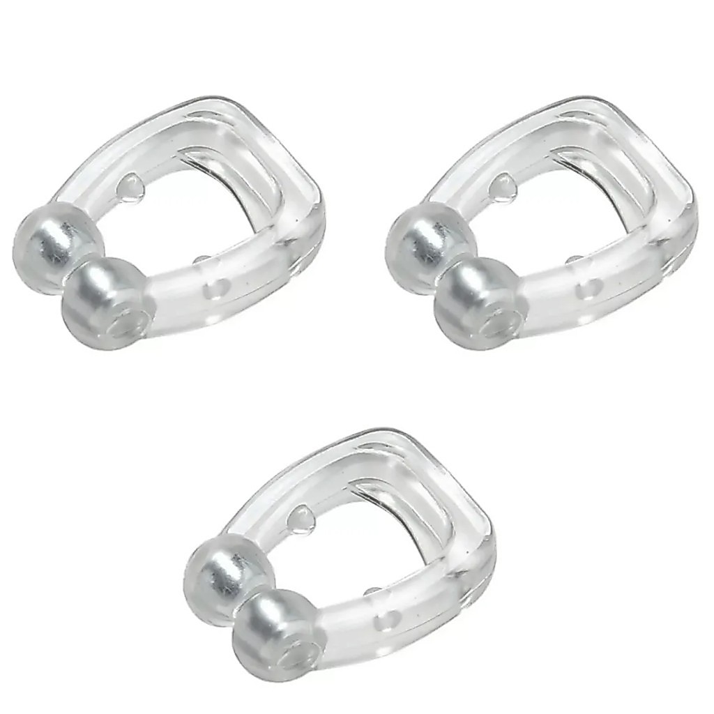 Kit 3 Clip Nasal Anti Ronco Magnético Com Imã Apneia Nariz