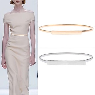 Cinto Feminino Metal Elástico Modelo Fivela Moda Blogueira