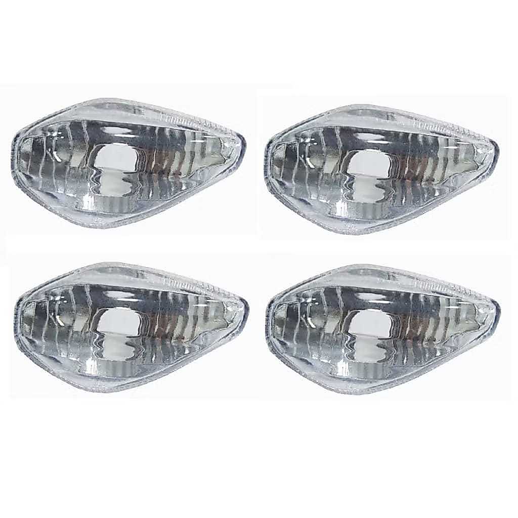 Kit 4 lentes Pisca Seta moto Nxr Bros 150/160 Cg 150 titan 160 Fan 125 Titan 160 Cbx Twister CRISTAL