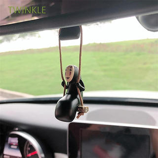 Bonito Anime Carro Accessorie Sem Rosto Masculino Gato Pingente Auto Espelho Retrovisor Aniversário Decoração