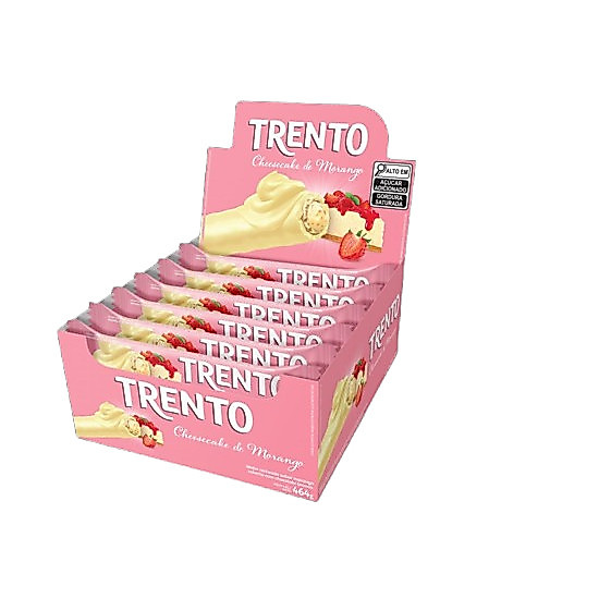 Chocolate Trento Cheesecake De Morango Com 16 Unidades De 29g