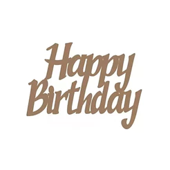 Palavra Happy Birthday Letreiro Festa Grande Aniversario Mdf