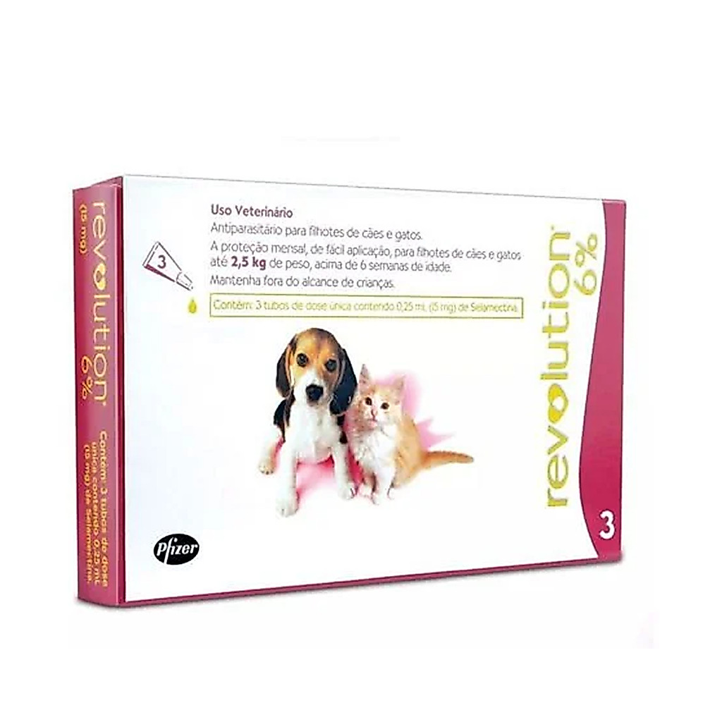 Revolution - Filhotes Cães E Gatos Até 2,5kg - 3 Pipetas