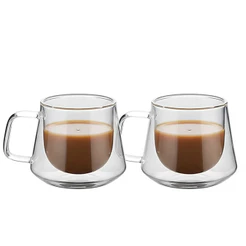 Caneca Parede Dupla de Vidro 190ml, 2pcs – Ruvolo