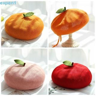Chapéu De Pintor Feminino EXPEN , Boina De Folhas Pequenas De Pêssego Rosa , Bonés De Frutas , Gorro Respirável Laranja 