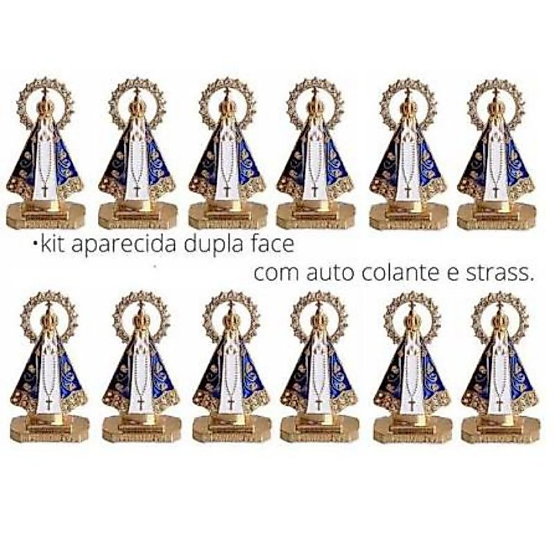 atacado, kit com 10 imagens de Nossa Senhora Aparecida. Santinha para painel de carro, oratório e estante.