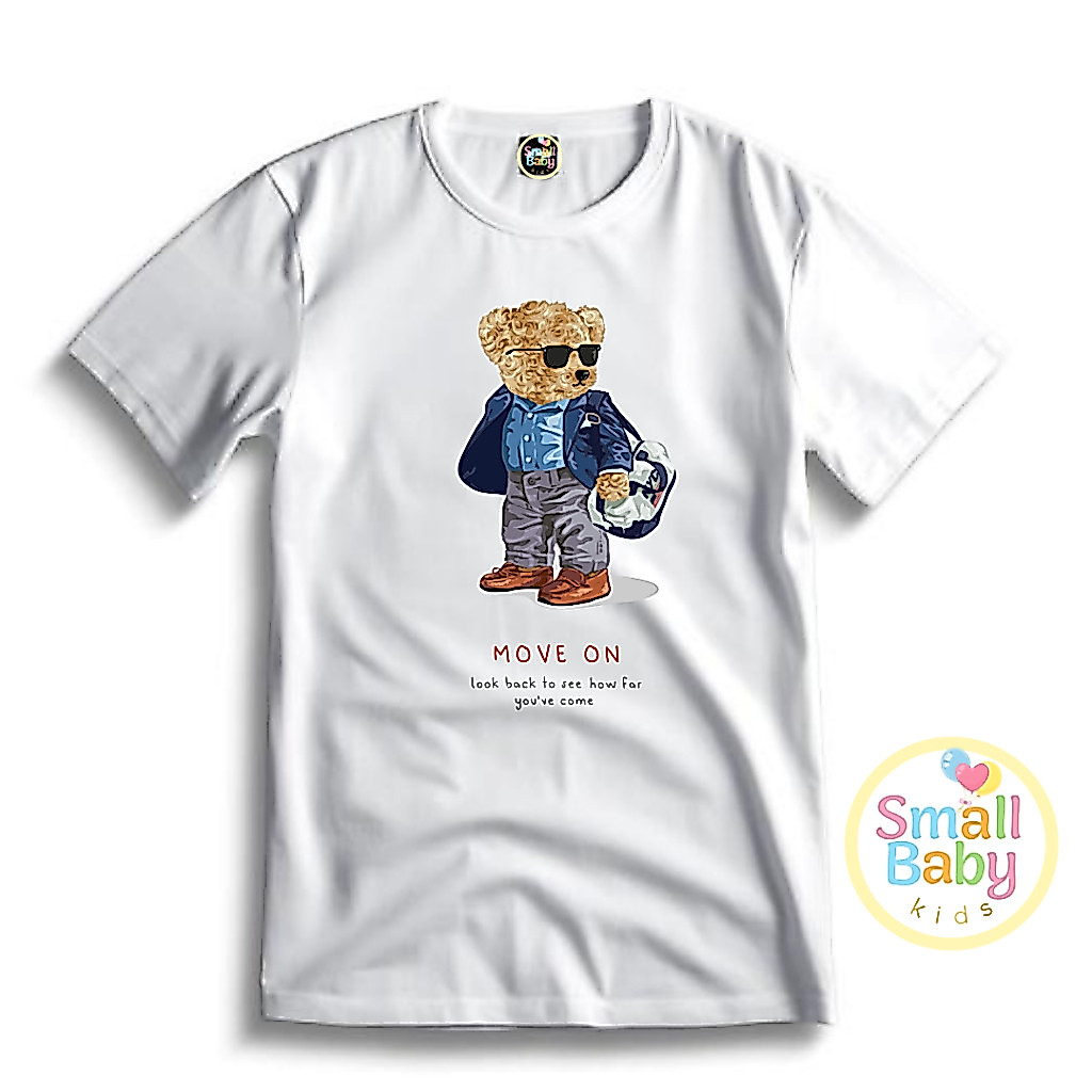 Camisa/Camiseta Infantil/ Juvenil Unissex Urso Move on Estiloso