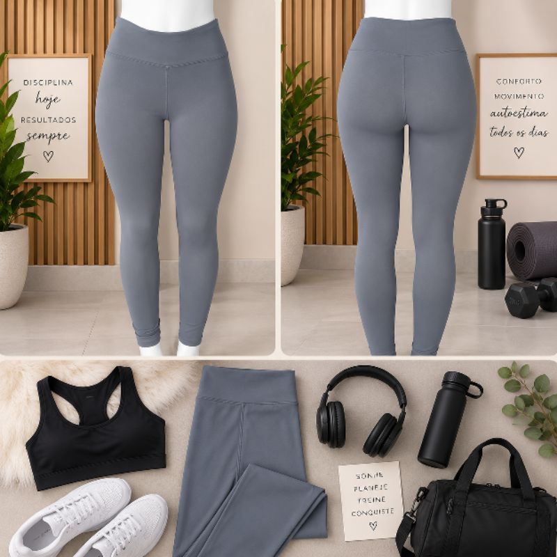 Calça Legging Feminina Cintura Alta Academia Fitness Tamanho M (Brechó)