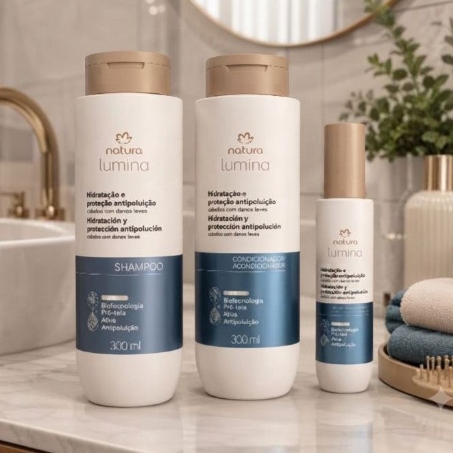 Shampoo Condicionador ou Spray  Lumina Hidratação E Proteção Antipoluição Escolha O Seu