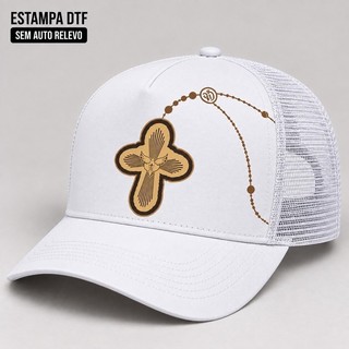 Boné trucker terço lançamento respirável aba curva