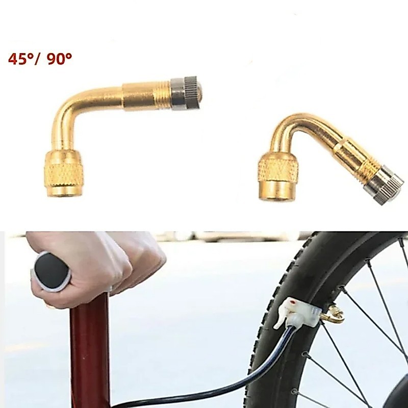 Adaptador De Válvula De Pneu De 45/90 Graus-Tubo De Extensão De Inflação Universal Para Motocicleta