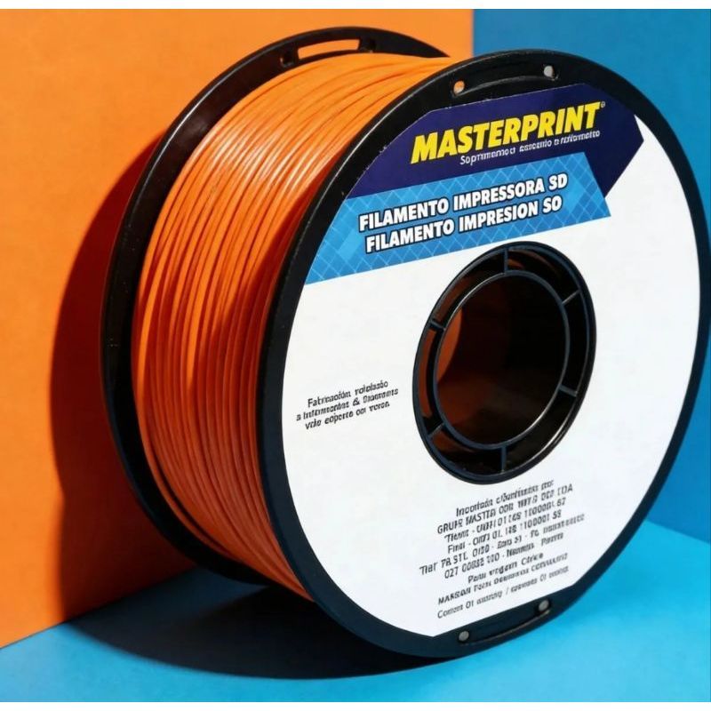 Filamento PLA 1kg Masterprint 1,75mm para impressora 3D - Alta Resistência e Facilidade de impressão.