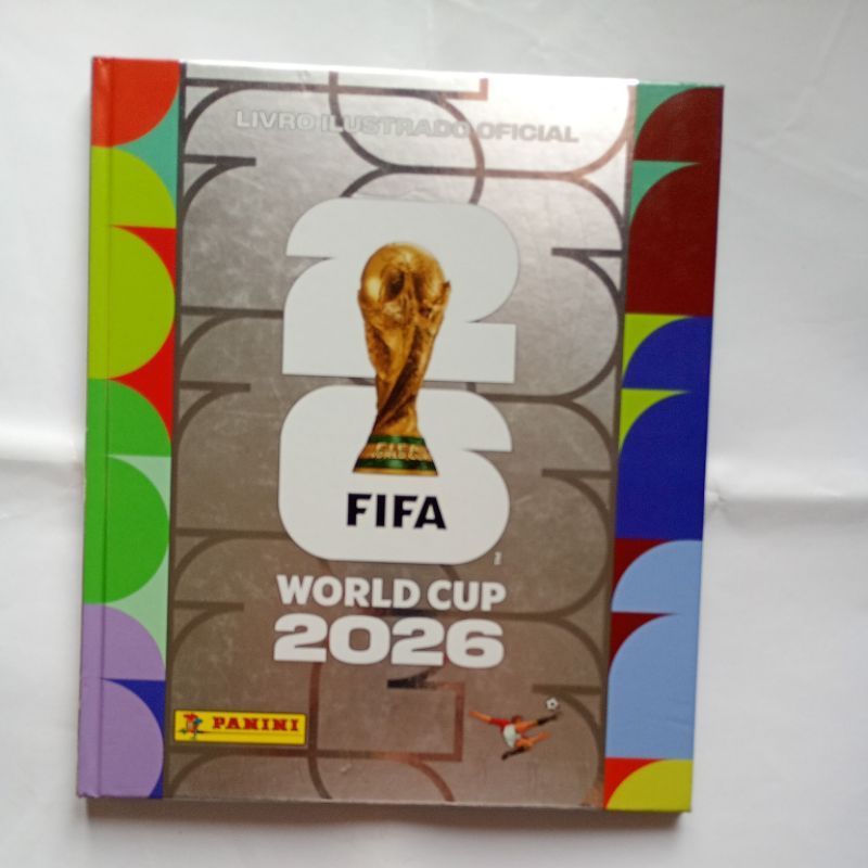 (cf) Álbum Livro Ilustrado Oficial World Cup 2026 Copa do Mundo Panini prata