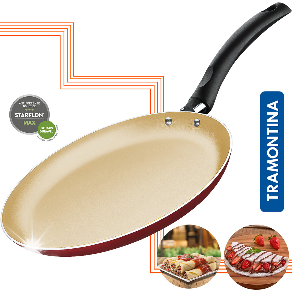 Panquequeira Tramontina Turim Antiaderente 22 Cm Tapioqueira