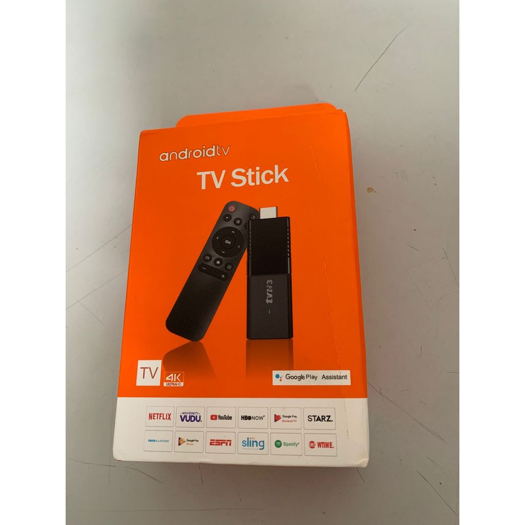 Android TV Stick TVR3 4K Smart TV Box WiFi Netflix YouTube Chromecast Controle por Voz HDMI