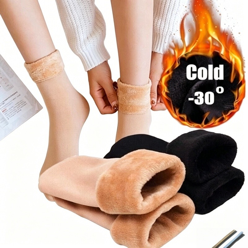 Kit ate 6 pares de meia/meias soquete térmica grossa flanelada fleece inverno frio intenso Império