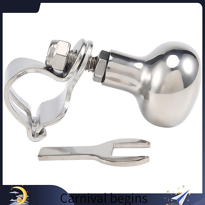 [eileenj3] Spinner Universal De Aço Inoxidável Para Volante , Carro Resistente , Caminhão , Barco Marinho , Botão De Ali