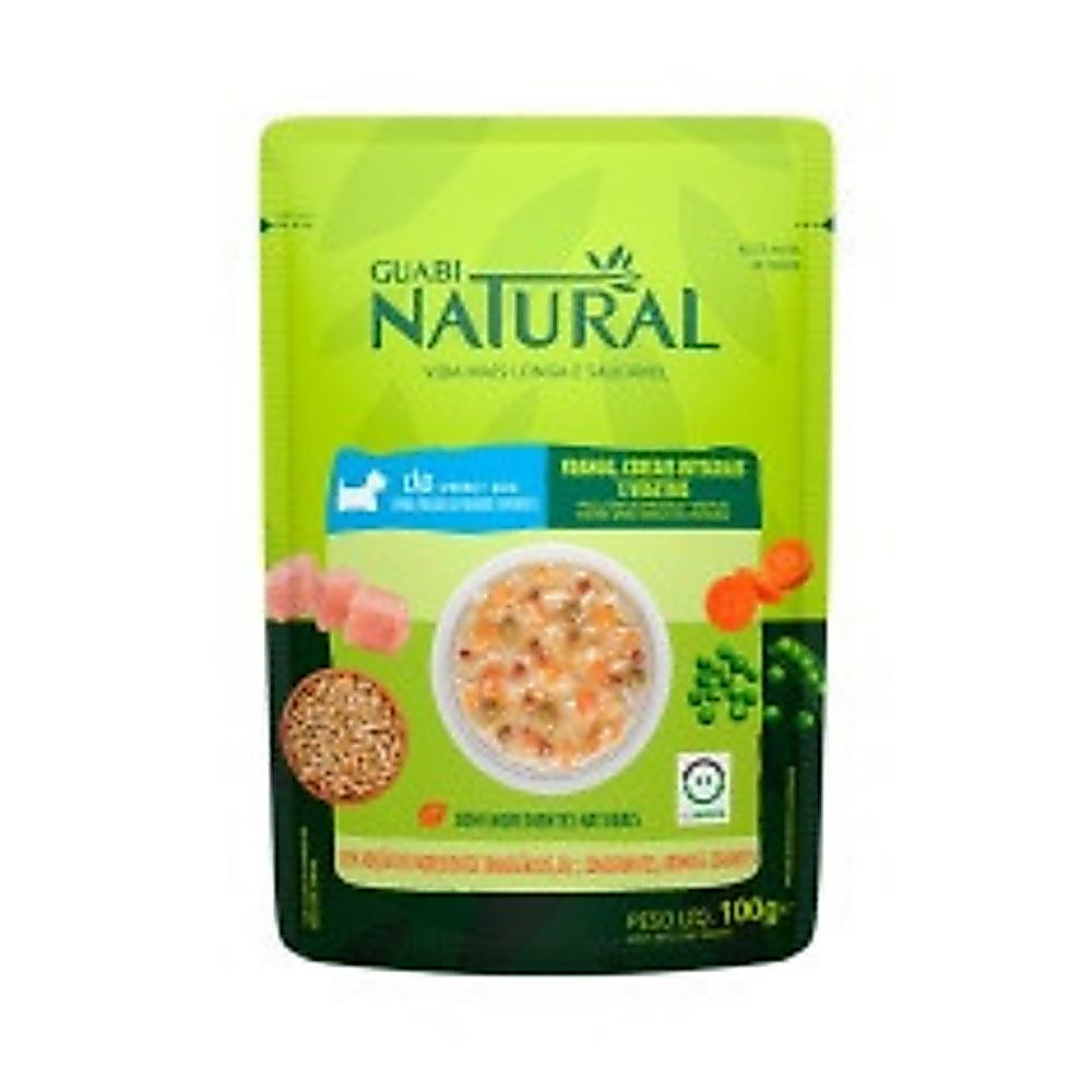Ração Úmida Frango e Cereais para Cães 100g Guabi Natural
