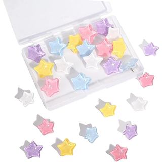 Alfinetes Decorativos em Forma de Estrela para Quadro de Cortiça, 30 Peças, Alfinetes Fofos para Quadro de Avisos, Decor