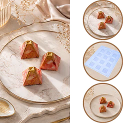 1~10 Forma Simples Bombom Pirâmide 9526-(B5) em Acetato BWB Para Doces de Chocolates e Confeitaria. (CHOCO)