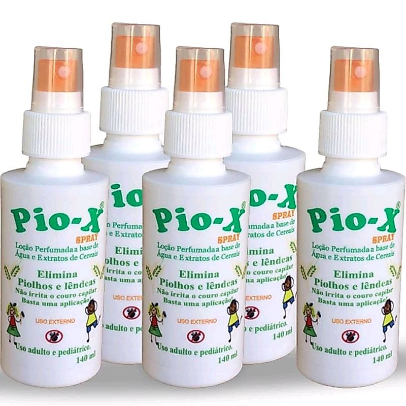 Kit 2 Pio X remédio para piolho e lendeas 120ml efeito imediato
