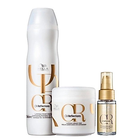 Kit Shampoo, Máscara e Oil Reflections -Wella Professionals