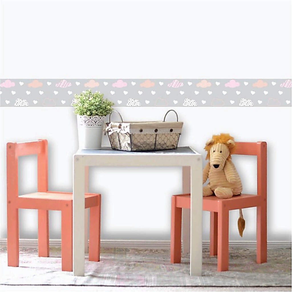 Kit 6 Unidades Faixa Decorativa Infantil Nuvens