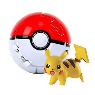 Pokébola Automática com Mini Boneco Pokémon – Pikachu, Charmander, Squirtle, Bulbassauro e mais Pokémons
