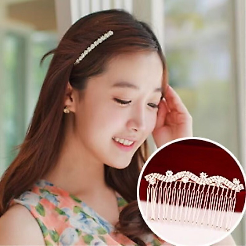 NEATHOME Clipes De Cabelo Nupcial Cristal Jóias Acessórios De Noiva Rhinestone Tiara Barrettes De Casamento