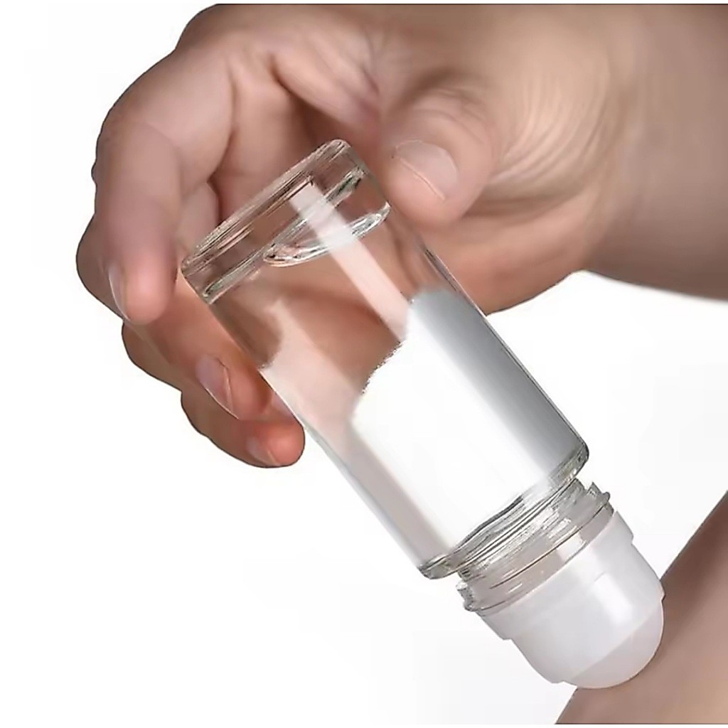 Vidro Frasco Rollon Transparente Desodorante Óleo 50ml
