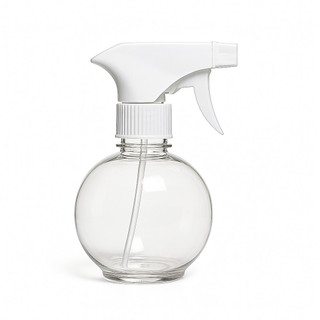 Pulverizador Borrifador Bolinha Transparente 300ml e 400ml com Gatilho para Limpeza Jardinagem