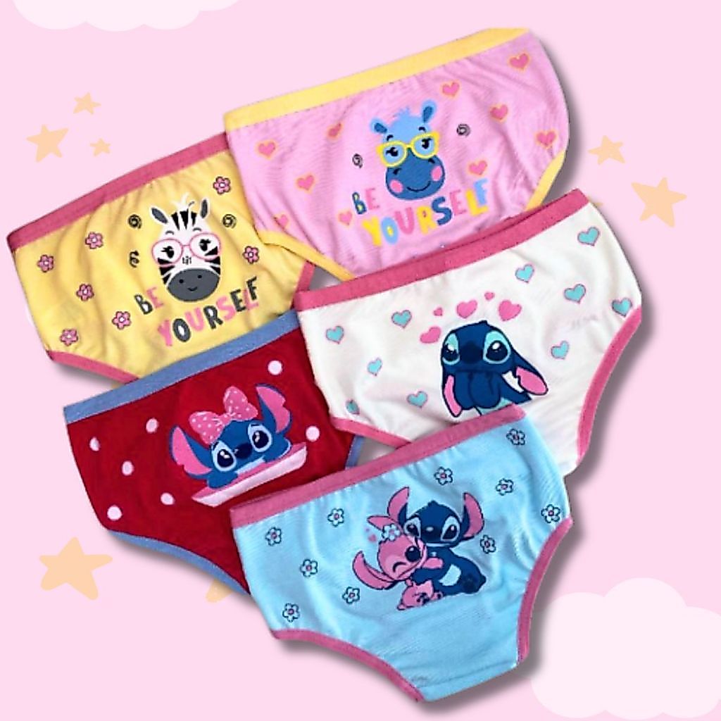 Kit 05 Calcinhas Infantil Confortáveis para Meninas Tanga Desfralde Conforto e Qualidade