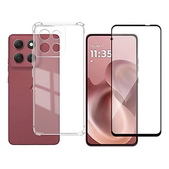 Capa Case Capinha Para Motorola Moto G86 + Película 3D Vidro Temperado