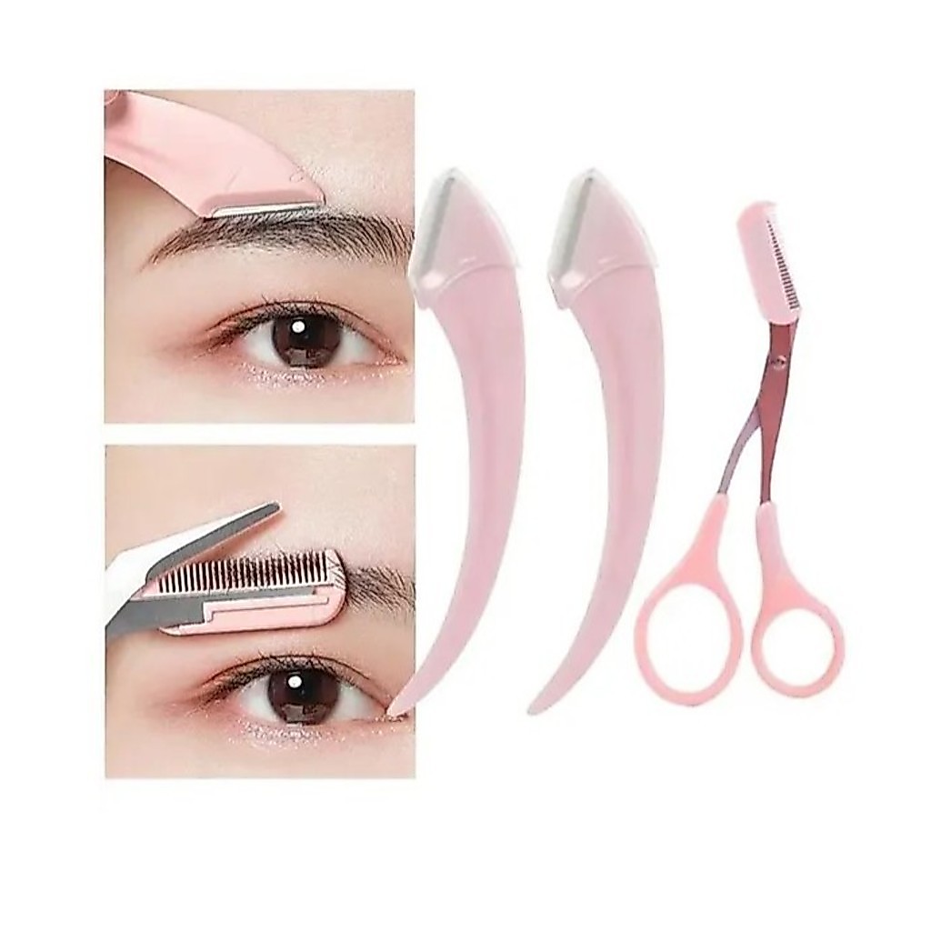 ANA1108 KIT Tem 2 NAVALHA+1 TESOURA PENTE/Kit para aparar sobrancelhas-312-433