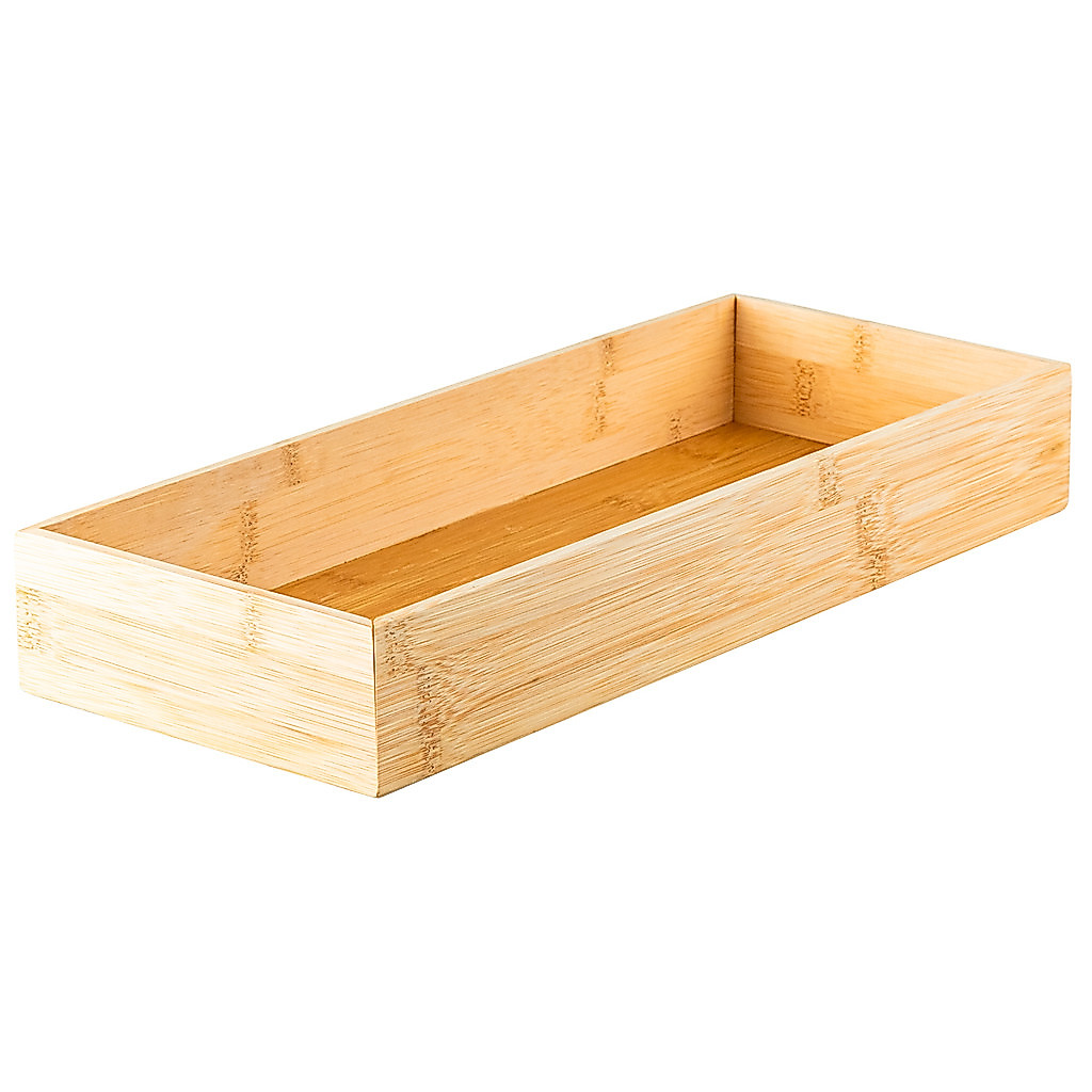 Organizador Multiuso Armário Gavetas Bambu 5,6x15,5x38,5cm Keep Organização Ou